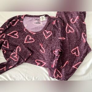 Victoria's Secret Candy Cane Heart Pajamas